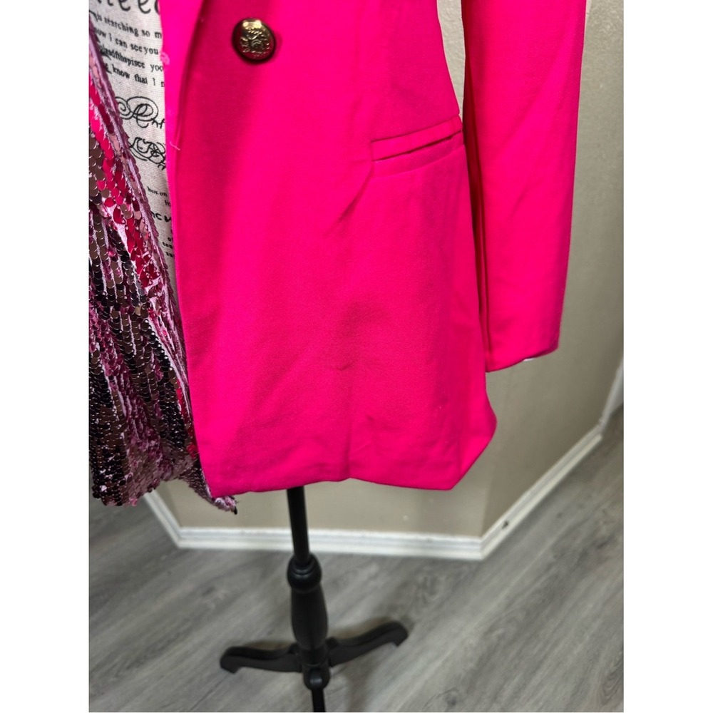 Hot Pink Sequin-Accent Blazer - Picture 10 of 14